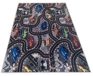 TA Koberec B-605 FLANNEL PRINTED Sivý Obdĺžnikový Rozmer: 80x150 cm