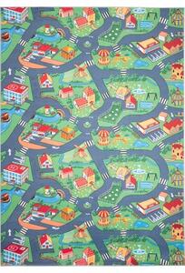 TA Detský koberec B-601 FLANNEL PRINTED Zelený Obdĺžnikový Rozmer: 80x150 cm