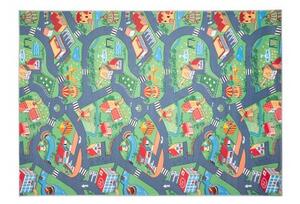 TA Detský koberec B-601 FLANNEL PRINTED Zelený Obdĺžnikový Rozmer: 80x150 cm