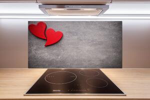 Panel do kuchyne Červená srdce pl-pksh-100x50-f-90748629