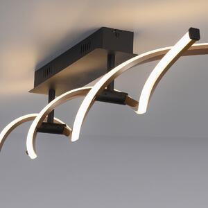 Dizajnové stropné svietidlo zlaté predĺžené vrátane LED stmievateľné - Zina