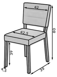 Jedálenská stolička LOPOS 80, 42,5x80, dub craft zlatý/kronos 27129