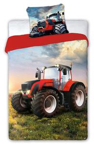 Posteľné bavlnené obliečky s Traktorom 03 140x200 70x90 cm 100% Bavlna