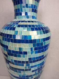 Váza Mozaika modrá, 80 cm, keramika, ručná práca