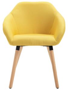 Jedálenská stolička žltá látková