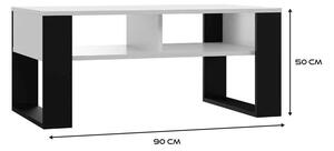 Najlacnejsinabytok MODERN 2P, konferenčný stolík, biela / čierna