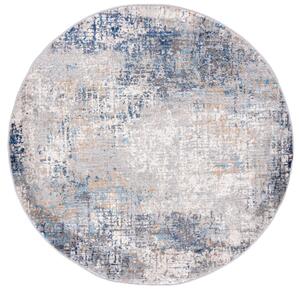 TA Koberec G512B WHITE/D_BLUE PORTLAND KOLO Biely Okrúhly Rozmer: 100x100 cm
