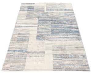 TA Koberec G498B WHITE/D_BLUE PORTLAND HIL Biely Obdĺžnikový Rozmer: 80x150 cm