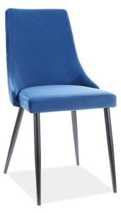 Jedálenská stolička Piano B Velvet modrá