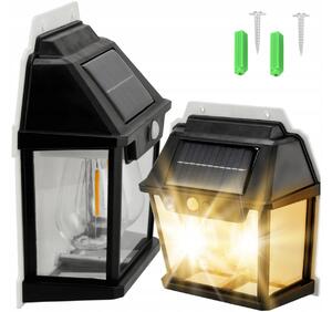 BERGE Solárna lampa s pohybovým senzorom 2 LED IP54