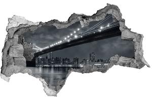 Fototapeta diera na stenu 3D Brooklyn bridge nd-b-15676398