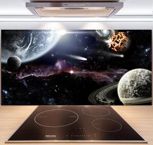 Sklenený panel do kuchynskej linky Vesmír