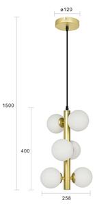 Brilagi - LED Luster na lanku MILLA 6xG9/3W/230V zlatá/biela