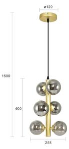 Brilagi - LED Luster na lanku MILLA 6xG9/3W/230V zlatá/dymová