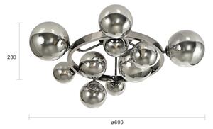 Brilagi - LED Prisadený luster MILLA 10xG9/3W/230V čierny chróm/dymová