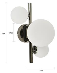 Brilagi - LED nástenné svietidlo MILLA 3xG9/3W/230V čierny chróm/biela