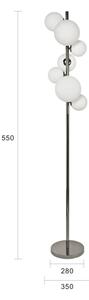 Brilagi - LED stojacia lampa MILLA 7xG9/3W/230V čierny chróm/biela