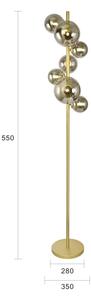 Brilagi - LED Stojacia lampa MILLA 7xG9/3W/230V zlatá/dymová