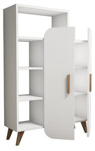 Dizajnový regál Quasim 132 cm biely