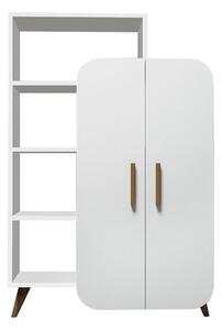 Dizajnový regál Quasim 132 cm biely