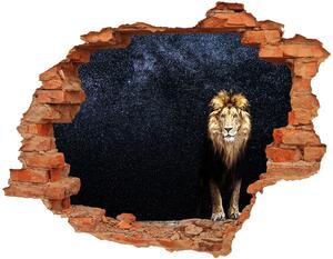 Fototapeta diera na stenu Lev na pozadí hviezd