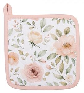 Biela bavlnená utierka s ružami Soft Romantic Blush - 50*70 cm - Clayre & Eef