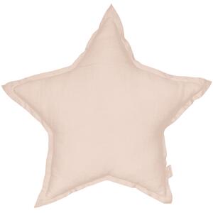 Ľanový vankúš hviezda púdrovo ružová 50 cm