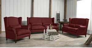 TROJMIESTNA POHOVKA, textil, červená Max Winzer - Online Only obývacie izby, Online Only