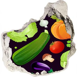 Samolepiaca diera na stenu nálepka Farebné zeleniny