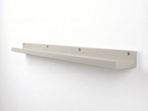 Nástenná polica na obrazy FOTOPLANK 120 cm, krémová
