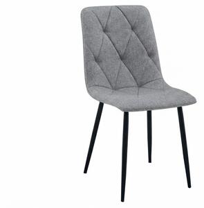 Sivá stolička LIBRA PLATINUM GREY s čiernymi nohami