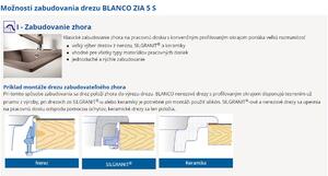 Blanco Zia 5 S, silgranitový drez 860x500x190 mm, 1-komorový, biela, 520515