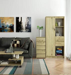 Ak furniture Komoda CL5 40 cm s 5 zásuvkami dub artisan
