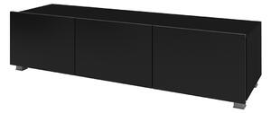 Moderný TV Stolík 150 CALABRIA Black/Black Gloss