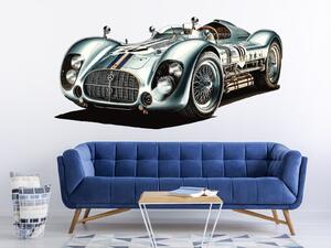 Nalepte.cz Auto veterán športiak textilní prelepiteľná nálepka na stenu arch 45 x 22 cm