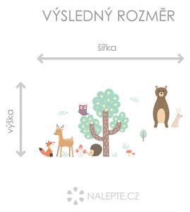 Nalepte.cz Strom do detskej izby textilní prelepiteľné nálepky na stenu arch 45 x 41 cm