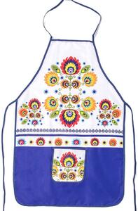 B-1 FOLK BLUE sada chňapka so zásterou