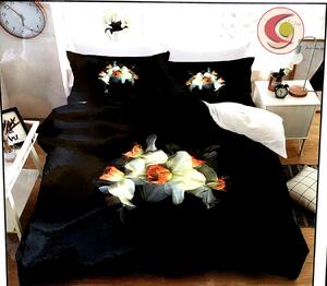 Sendia Textil BLACK FLOWERS foto obliečky 140x200 cm Rozmer obliečok: 140x200 cm, Obsah balenia: 7 Set Balenie