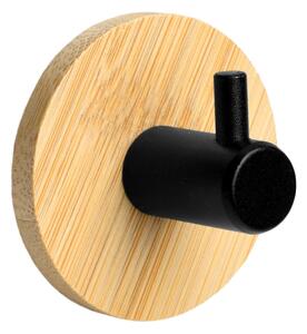 TZB Nástenný vešiak na uteráky KENDAR bambus/čierny