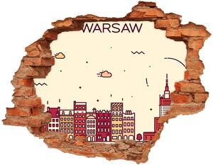 Diera 3D fototapeta nástenná Varšava poľsko