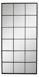 Čierne antik kovové nástenné zrkadlo Industrial - 90*2,5*180 cm - Chic Antique