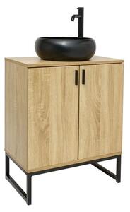 Kúpeľňová skrinka s umývadlom Ceramia Easy 60x73x36 cm svetlý dub lesk EASYUMDB6