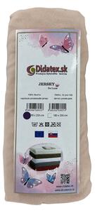 Jersey plachta Didatex - kávová 30 Rozmer: 90x200 cm