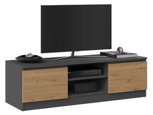 TP Living TV stolík Malwa 120 cm antracit/dub artisan
