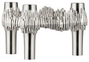 Dizajnový svietnik STOFF Nagel Quist Brushed Chrome