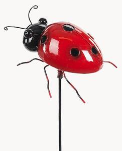 Kovová záhradná dekorácia na tyči Ladybug