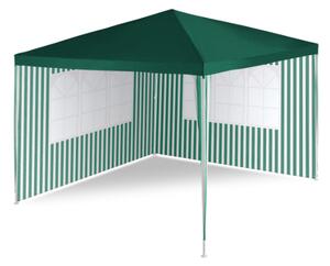 Záhradný párty stan - zelený 3 x 3 m + 2 bočné steny
