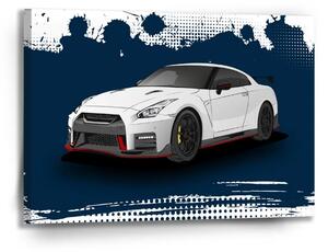 Sablio Obraz Nissan GTR 35 Modrý - 90x60 cm