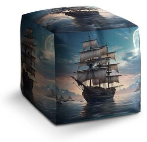 Sablio Taburet Cube Plachetnica medzi skalami - 40x40x40 cm