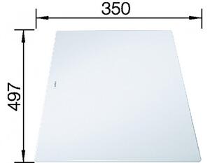 Krájacia doska AXIA III 497 x 350 sklo biela